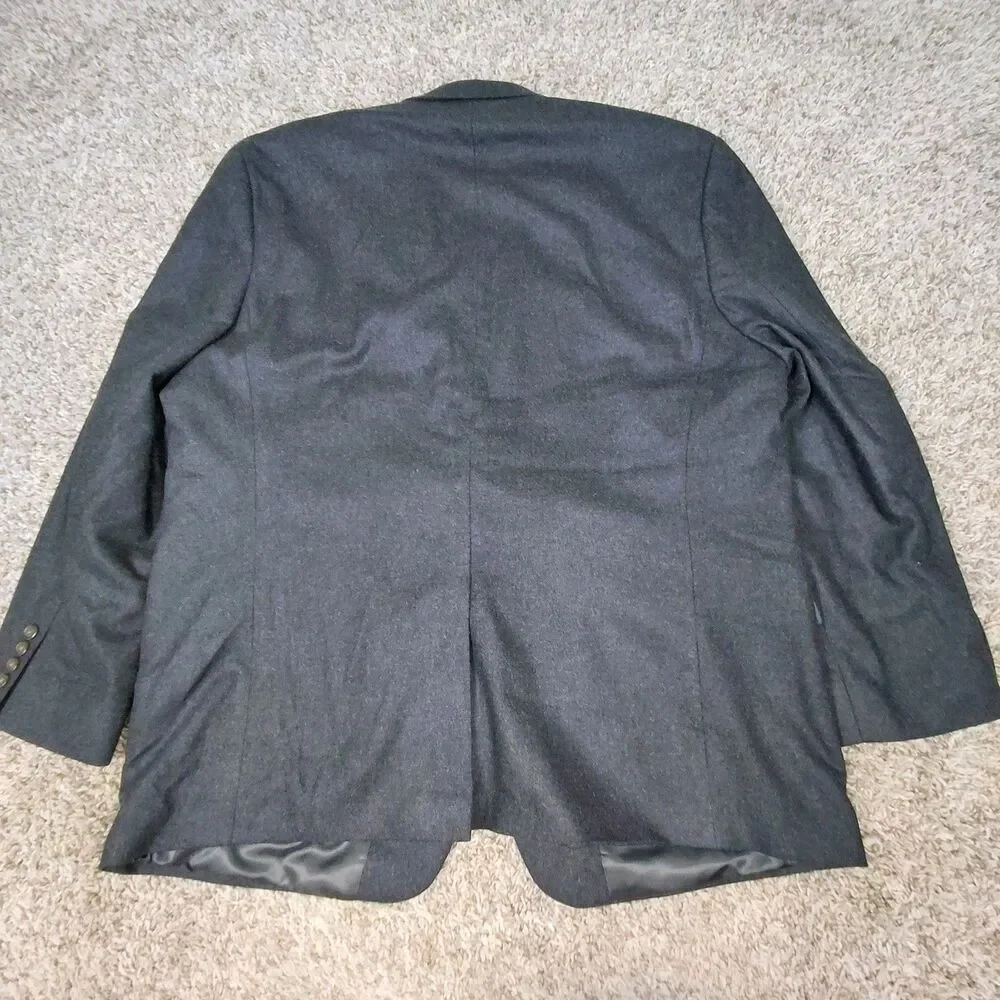 Lauren Ralph Lauren Blazer Mens 48R Dark Grey Wool Cashmere Sport Coat Jacket
